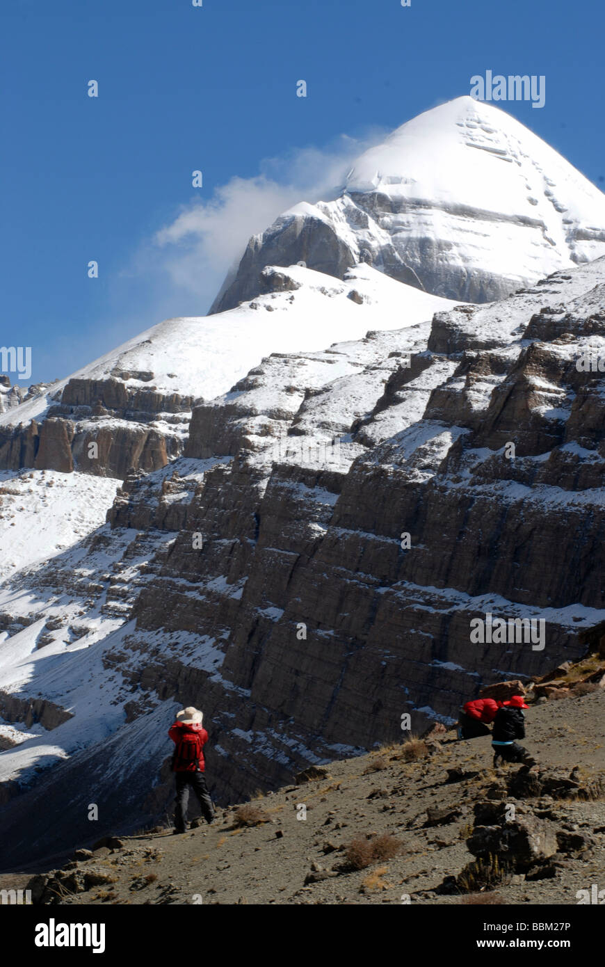 Mount Kailash, Tibetan Kang Rinpoche, with Chinese pilgrims, Province ...