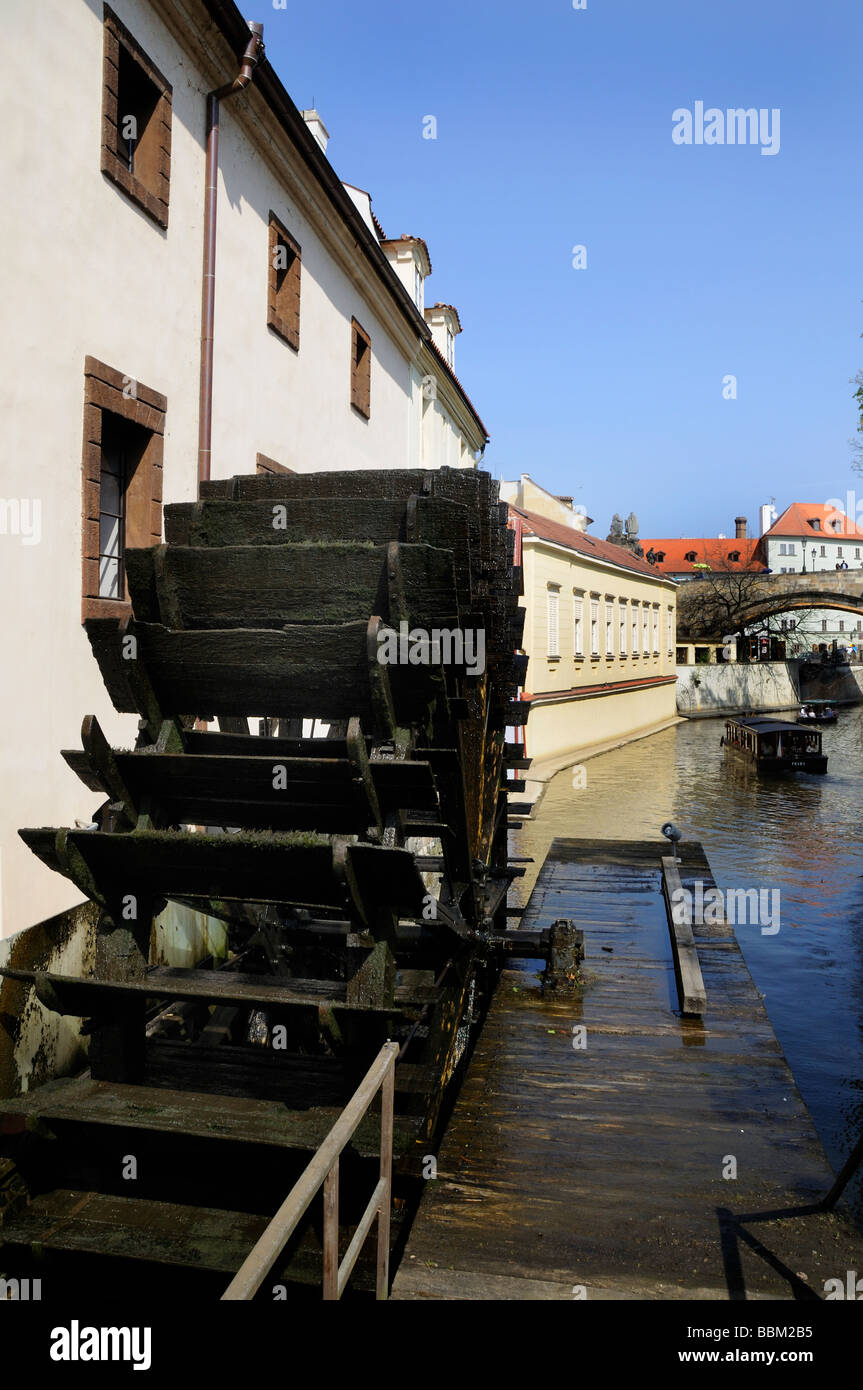 Watermill on Kampa Island in Prague capital of the Czech Republic Stock Photo