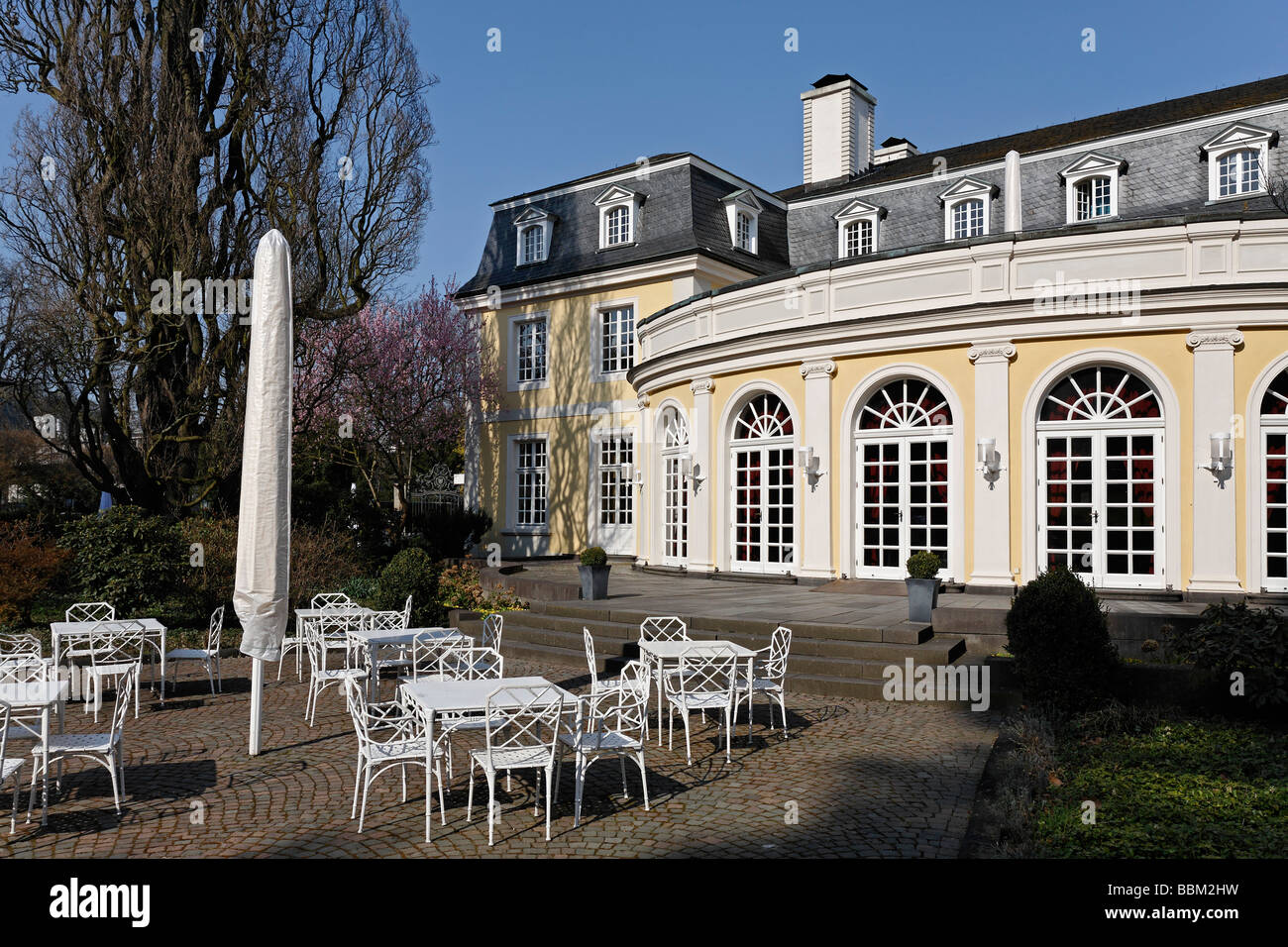 La Redoute, historical ball and theatre house, restaurant patio, BonnBad Godesberg, North