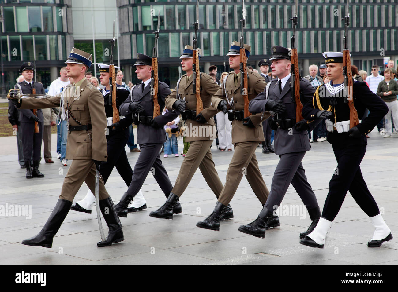 Poland Warsaw Tomb of the Unknown Soldier change of the guard ceremony Stock Photo