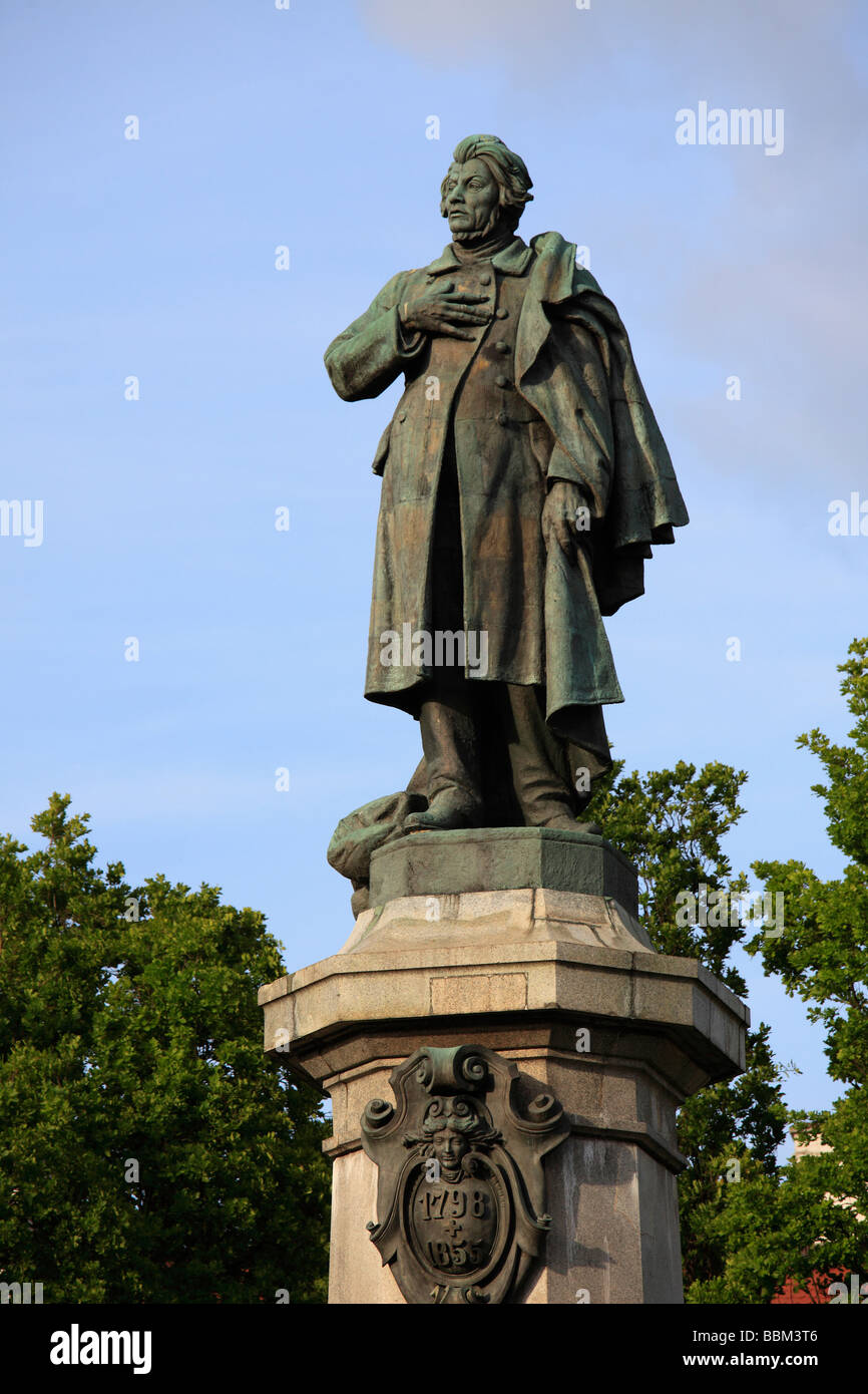 Poland Warsaw poet Adam Mickiewicz statue Stock Photo