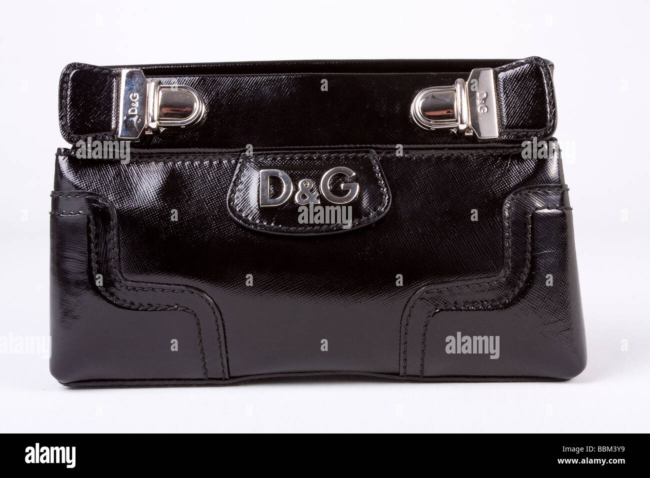 D&G small black handbag studio cutout Stock Photo