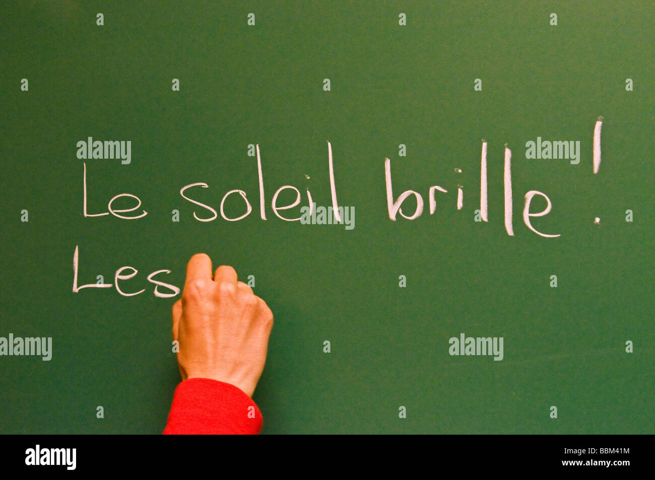 Learning the french language Stock Photo