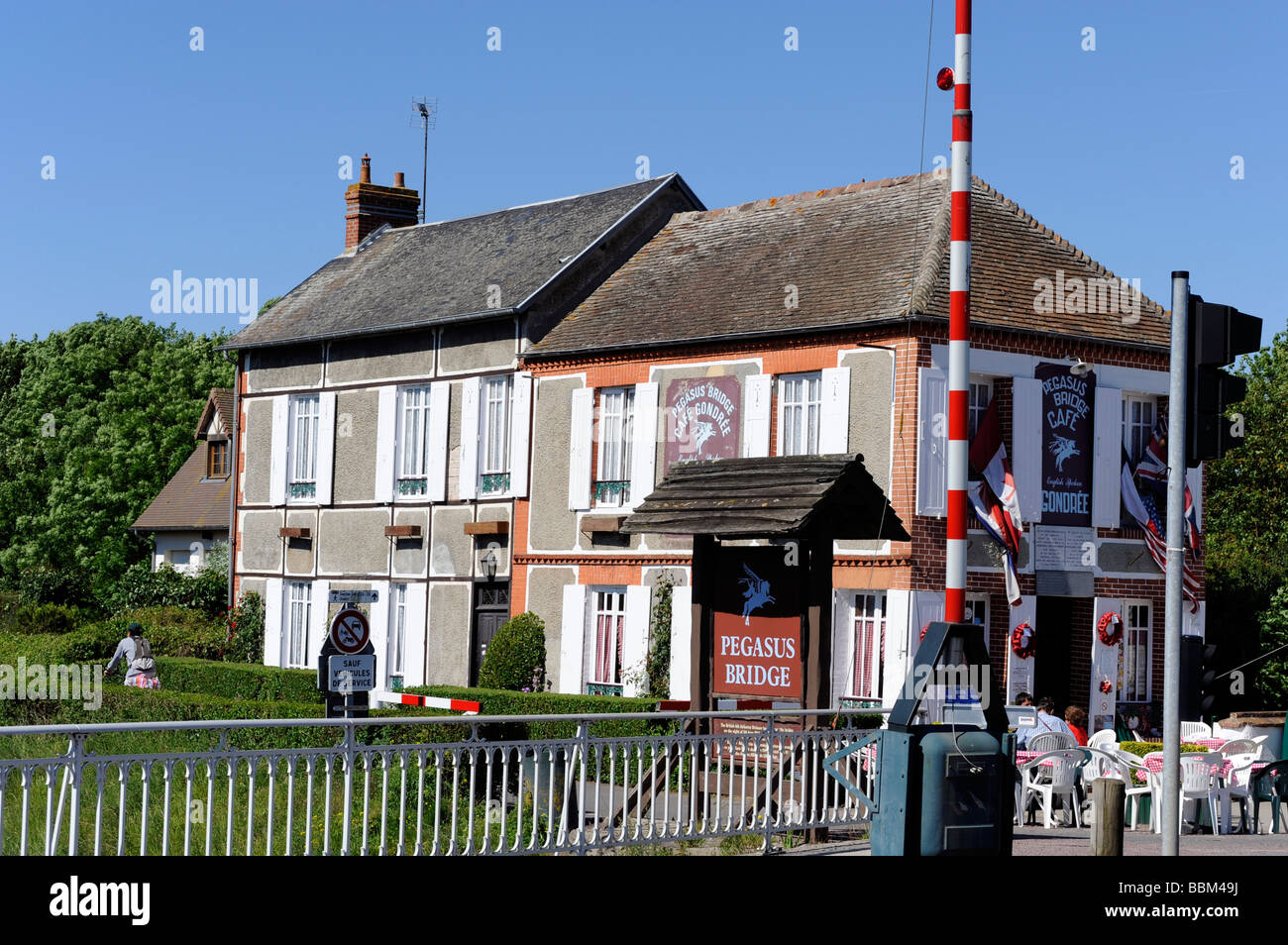 D Day Cafe Gondree Pegasus bridge Ranville Benouville Calvados Normandie Normandy France First French house free WWII Stock Photo