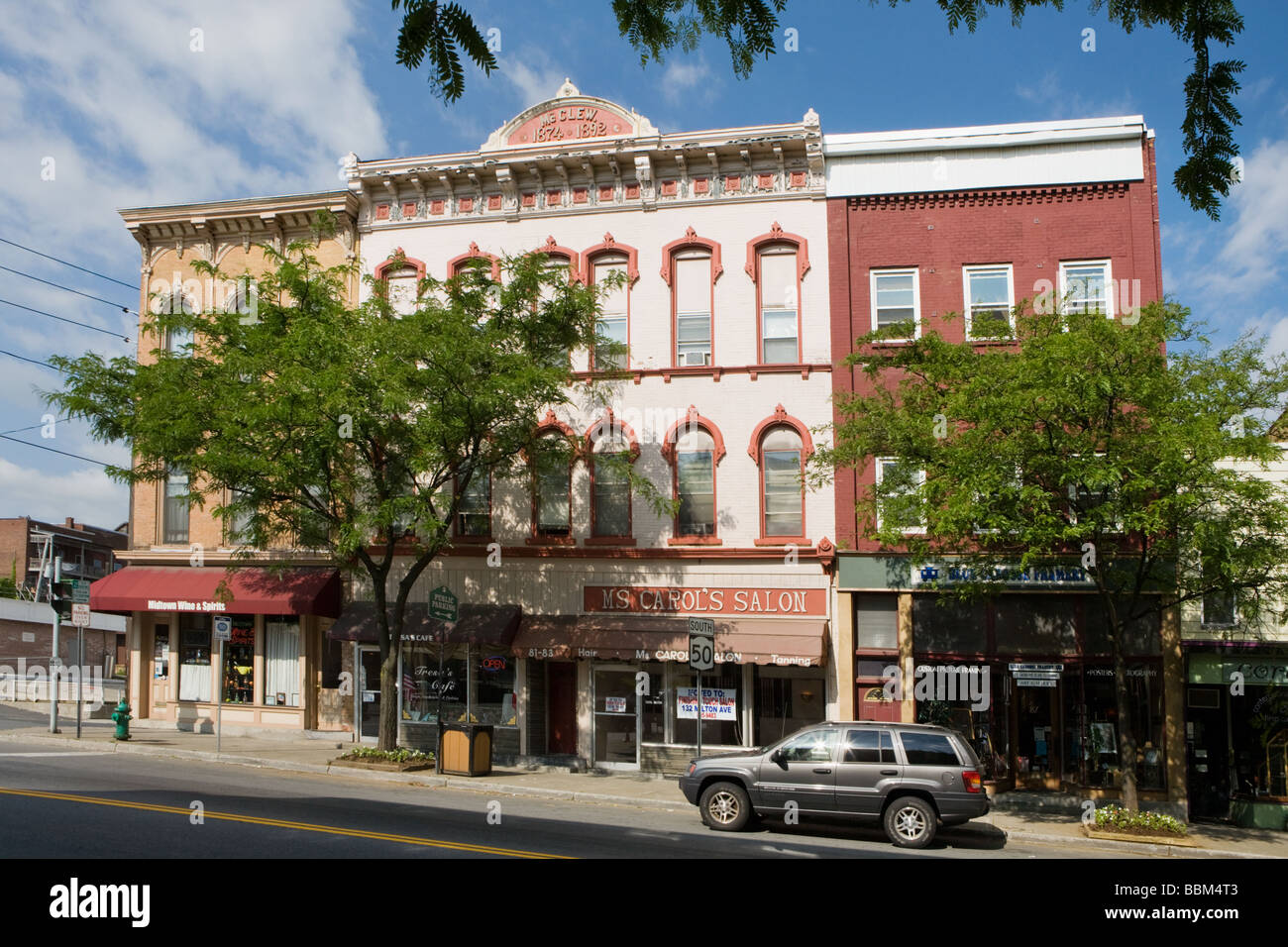 Business district of Ballston Spa Saratoga County Adirondacks New York