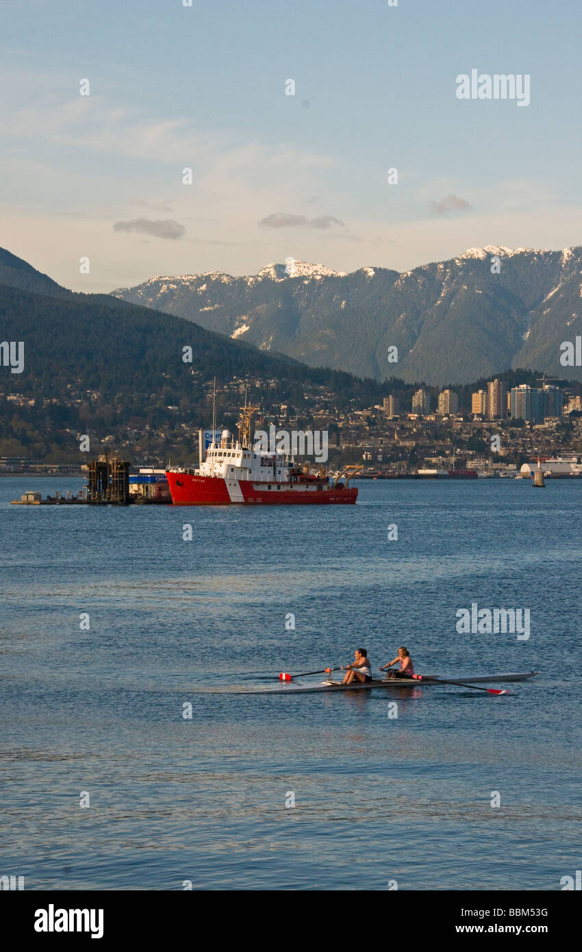 View of North Vancouver from downtown Stock Photo - Alamy