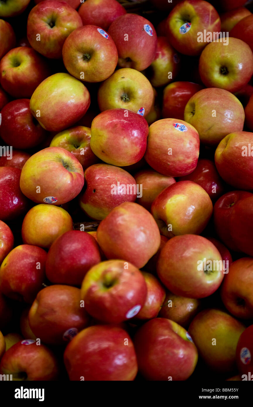 Pink Lady apples on sale Stock Photo Alamy