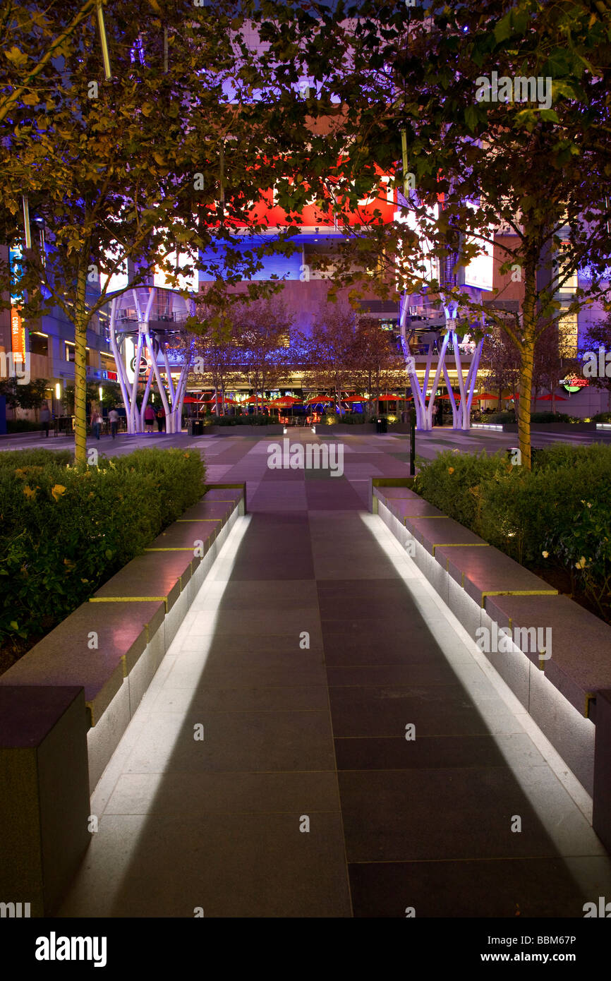 L A LIVE entertainment campus Downtown Los Angeles California Stock Photo