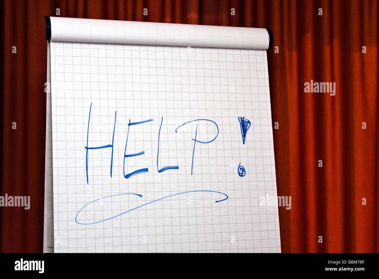 Flipchart with the word Help Stock Photo