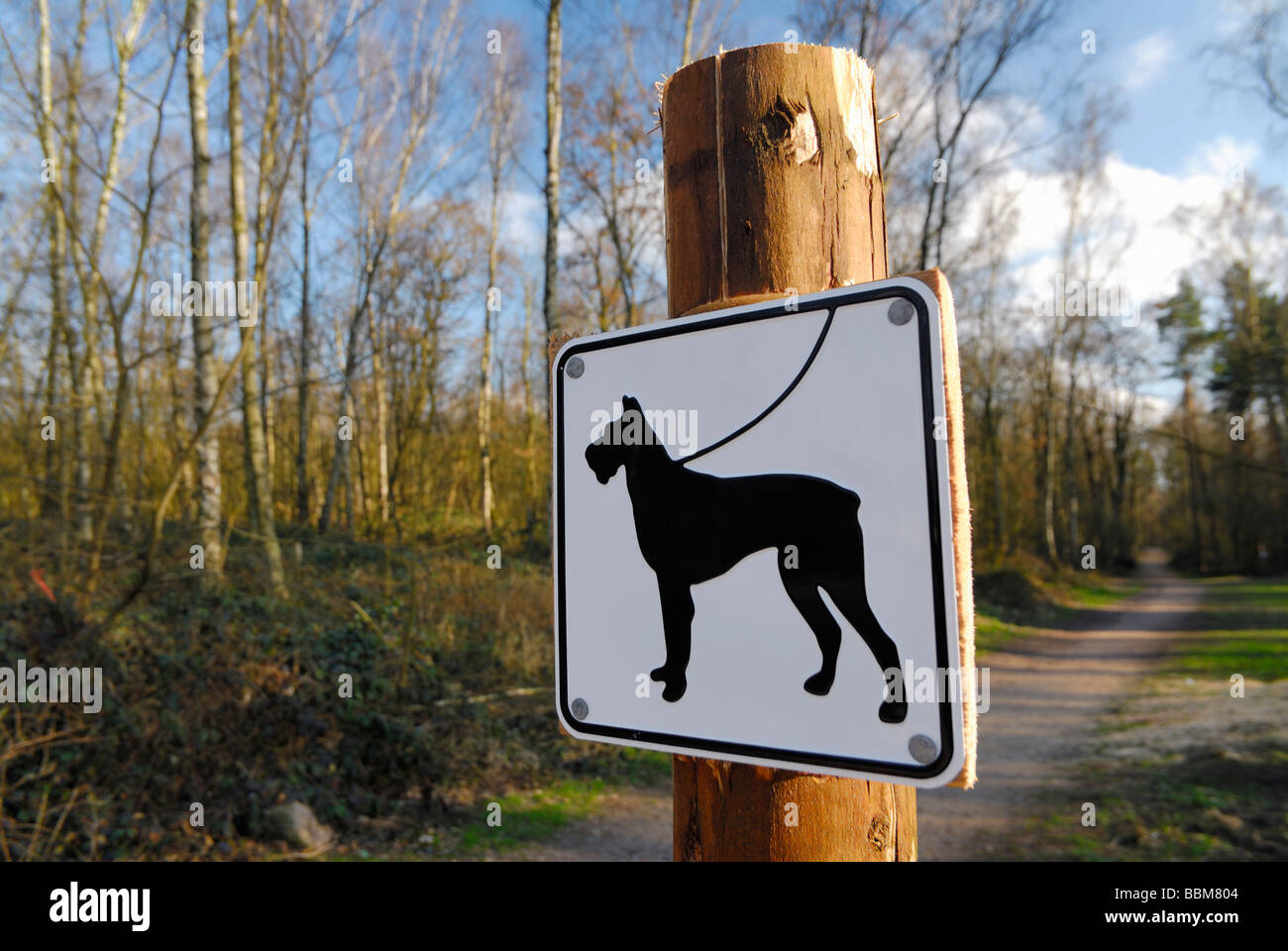 Keep dog on leash sign hires stock photography and images Alamy