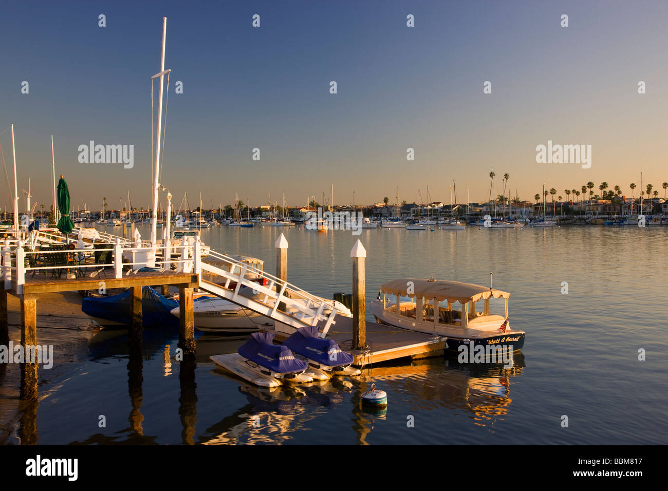 Scenic Balboa Island Newport Beach Orange County California Stock Photo