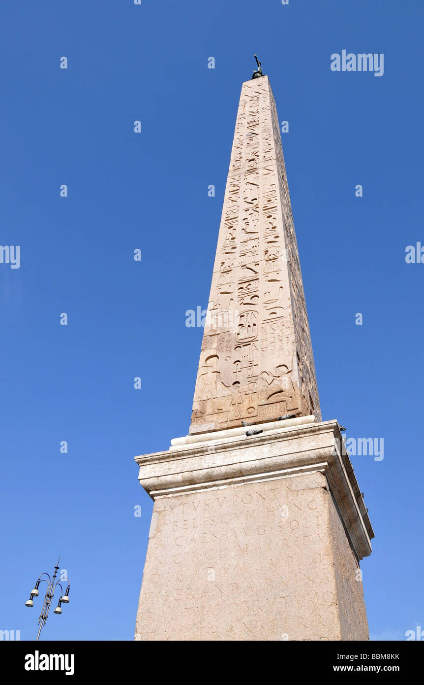 Flaminio obelisk, Piazza del Poplo Square, historic centre, Rome, Italy Stock Photo