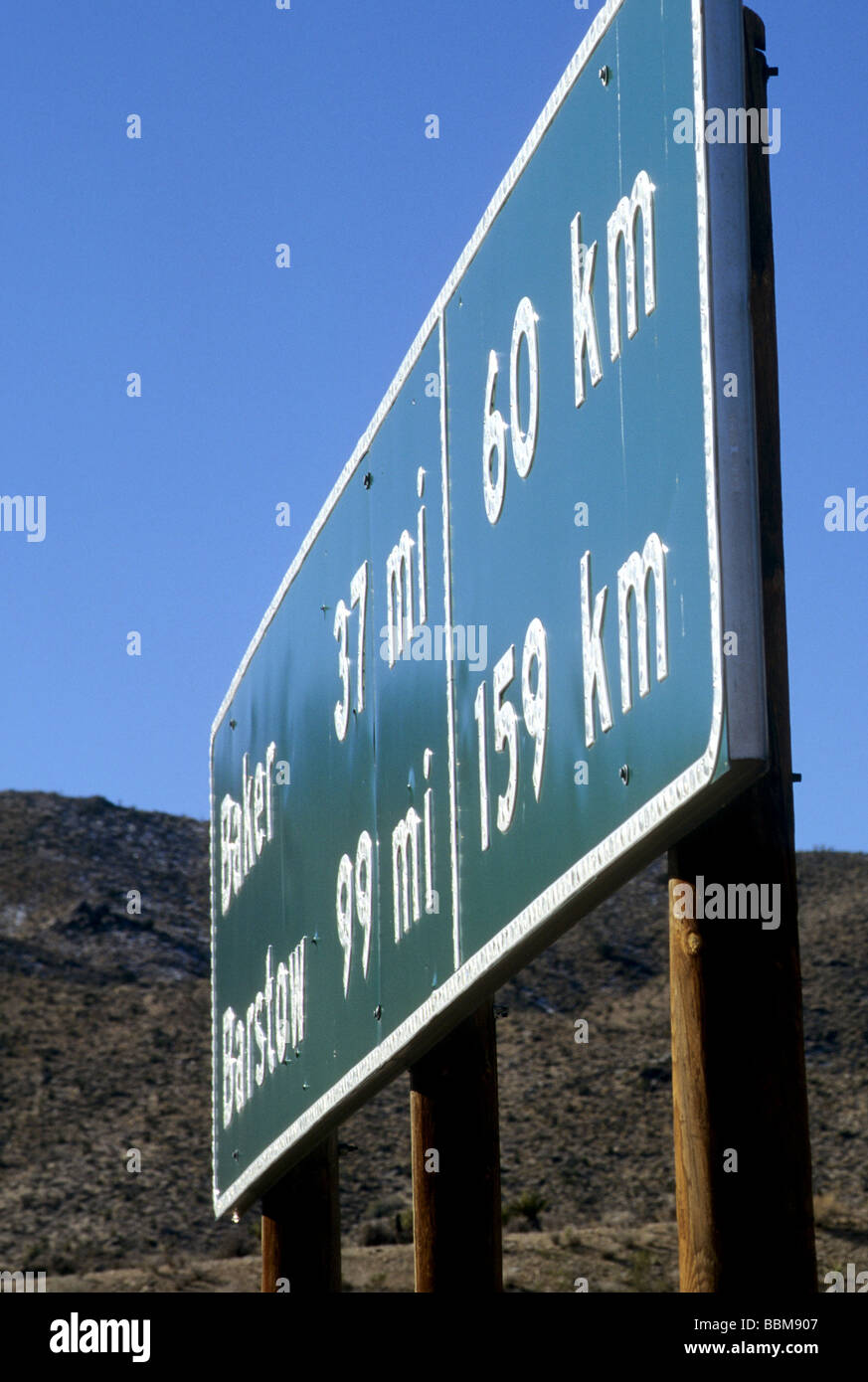 mile km kilometer sign highway mileage distance road measure metric us