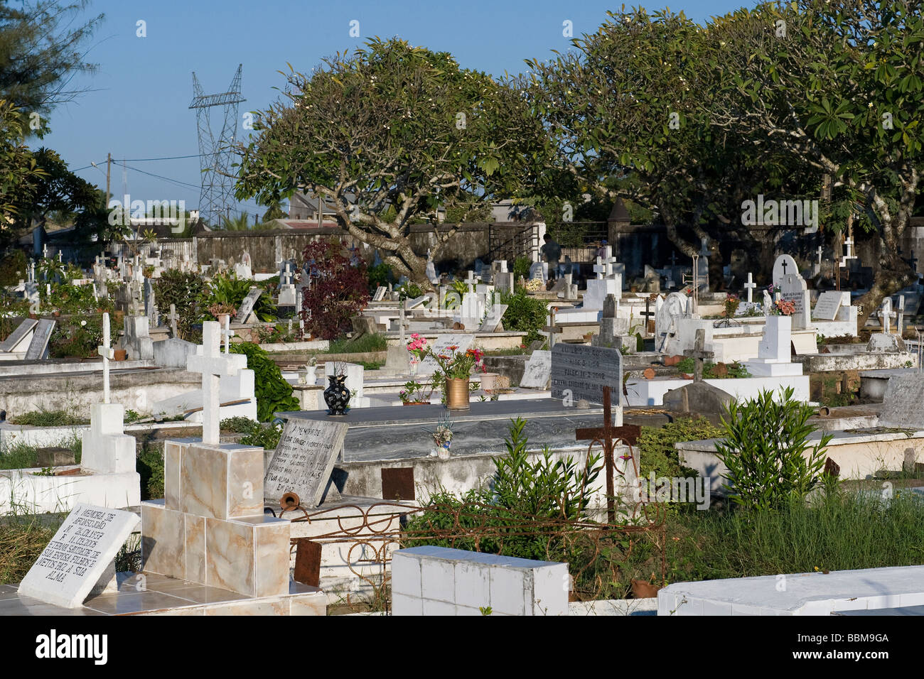 A cemetery in Quelimane Mozambique Stock Photo