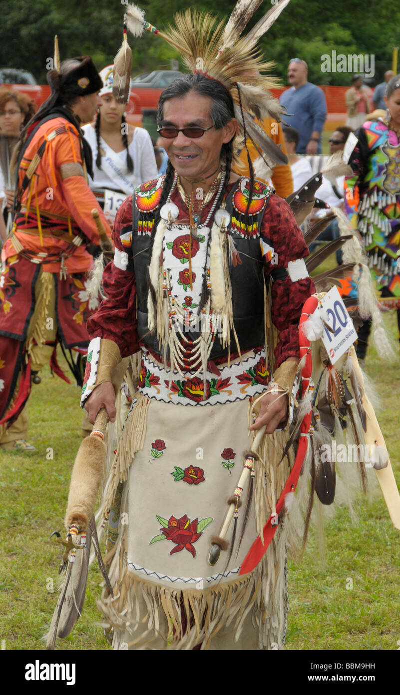 Native American Indian dances in a Pow Wow in Waldorf, Maryland Stock