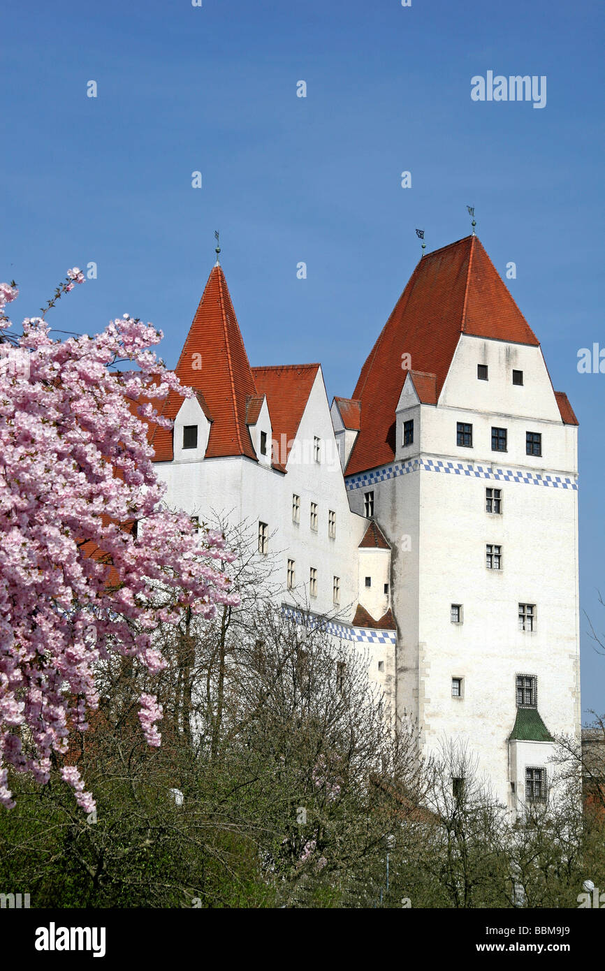 New Castle, Bavarian Army Museum, spring, Ingolstadt, Bavaria, Germany Stock Photo