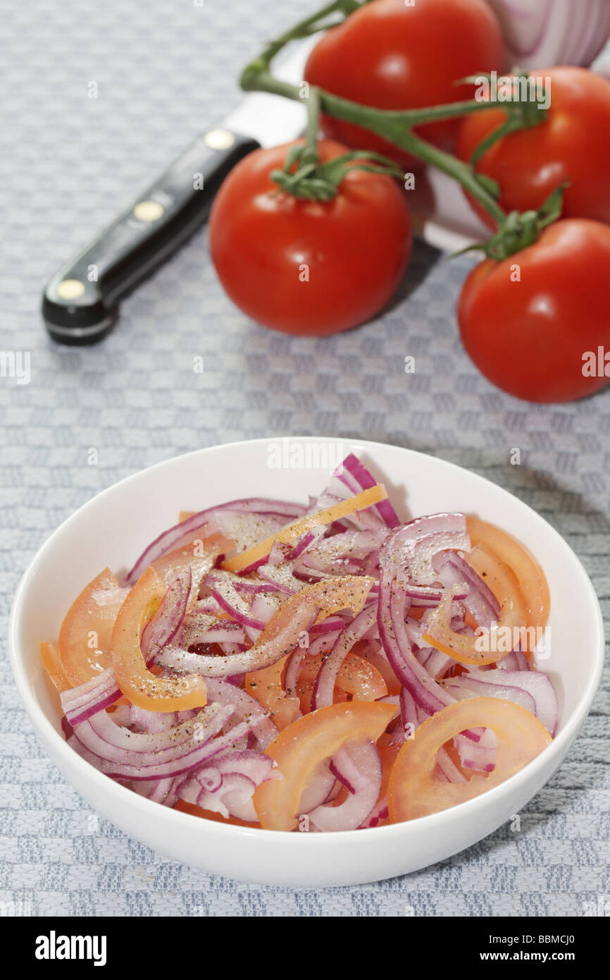 Red Onion and Tomato Salad Stock Photo Alamy