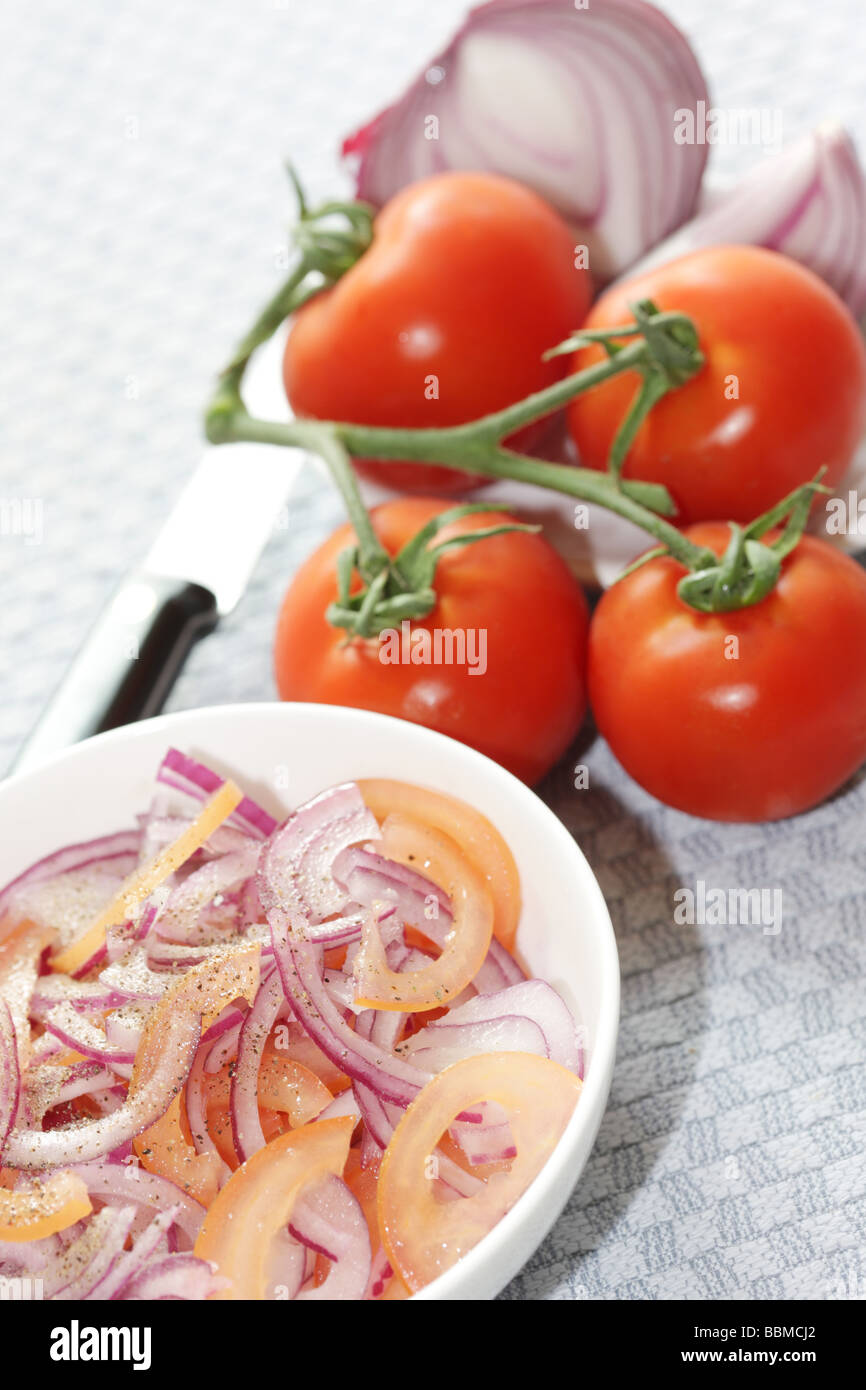 Red Onion and Tomato Salad Stock Photo Alamy