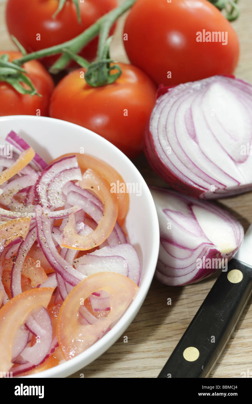 Red Onion and Tomato Salad Stock Photo Alamy