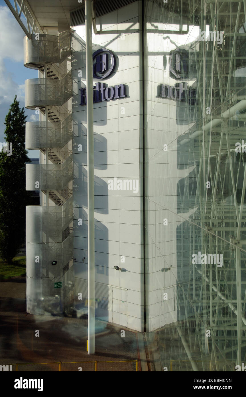Hilton Hotel modern architecture and design Stock Photo