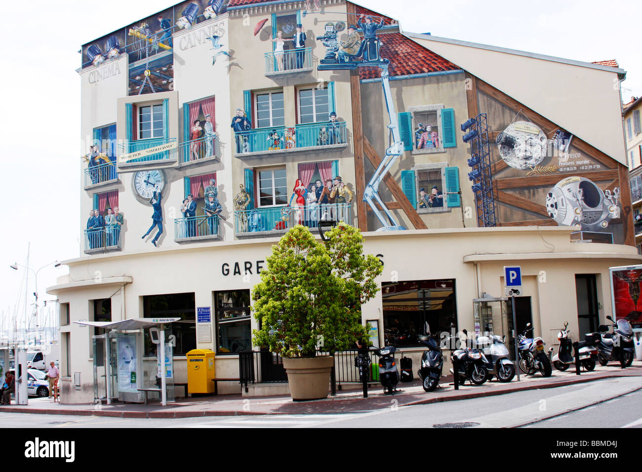 Hollywood Film Festival wall in Cannes ,South of France,France EU. Stock Photo