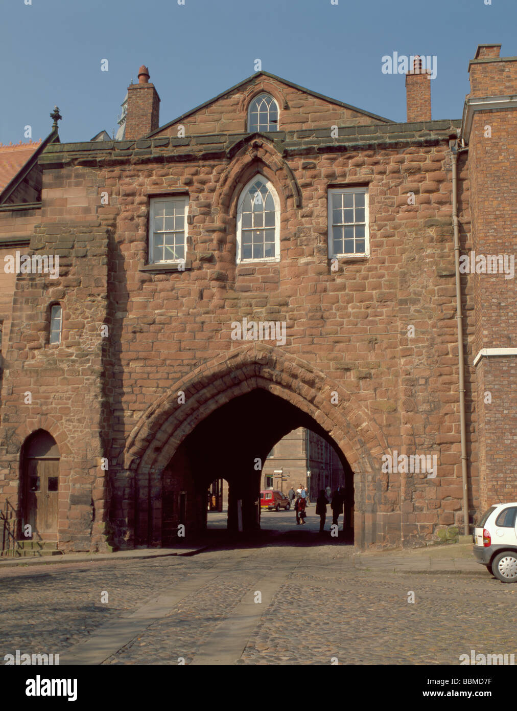 Abbey Gateway, Abbey Square, Chester, Cheshire, England, UK . Stock Photo