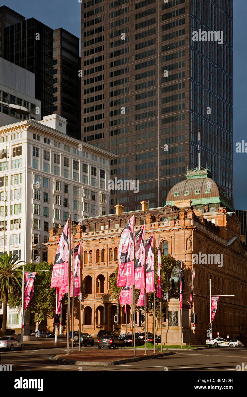 Australia New South Wales. Contrast of old and modern buildings in Sydney. Stock Photo