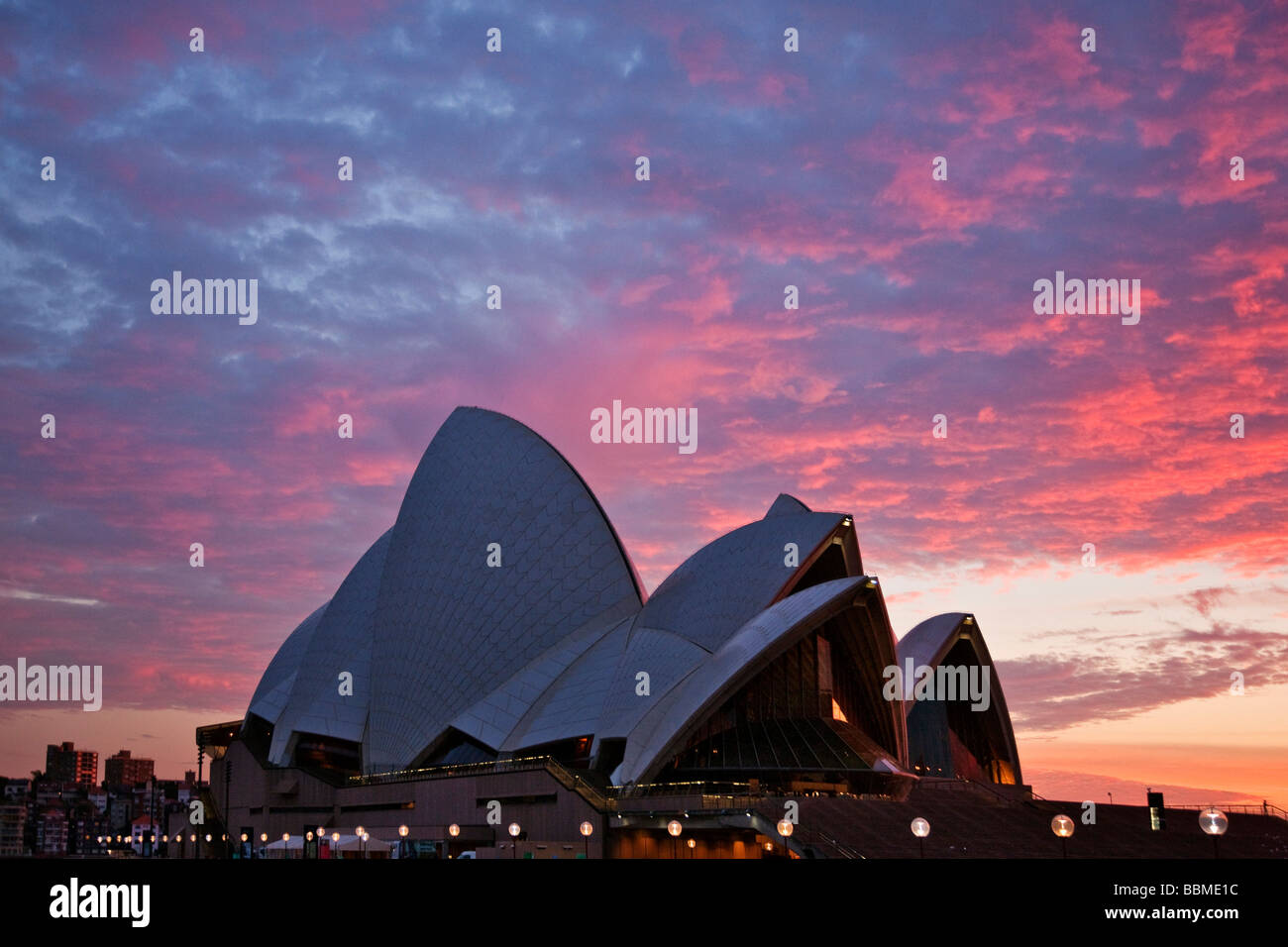 Australia New South Wales. The iconic Sydney Opera House at sunrise. Stock Photo