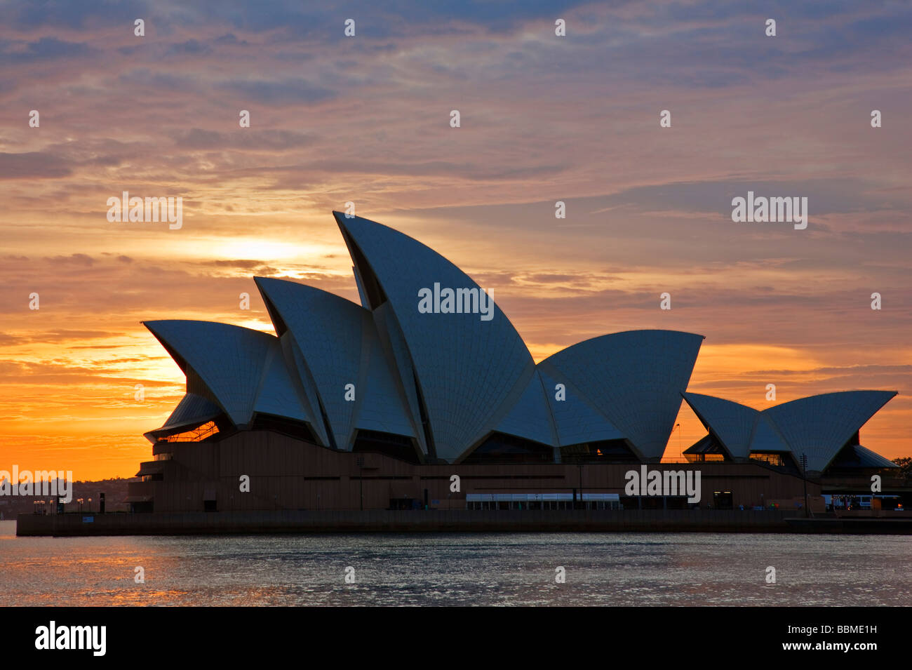 Australia New South Wales. The iconic Sydney Opera House at sunrise. Stock Photo