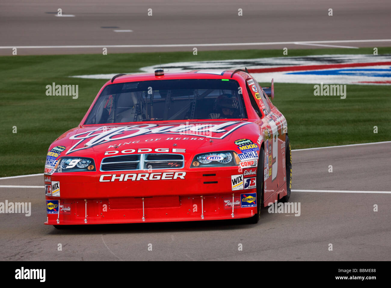 Kasey Kahne qualifying for the Shelby 427 2009 NASCAR race at the Las Vegas Motor Speedway Las Vegas Nevada Stock Photo