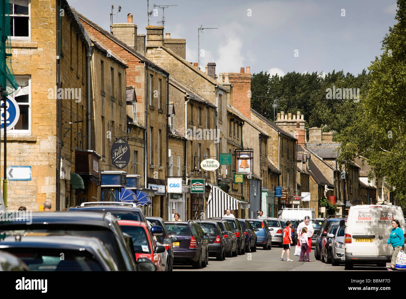 A Cotswolds market town high street, MoretoninMarsh, High Street