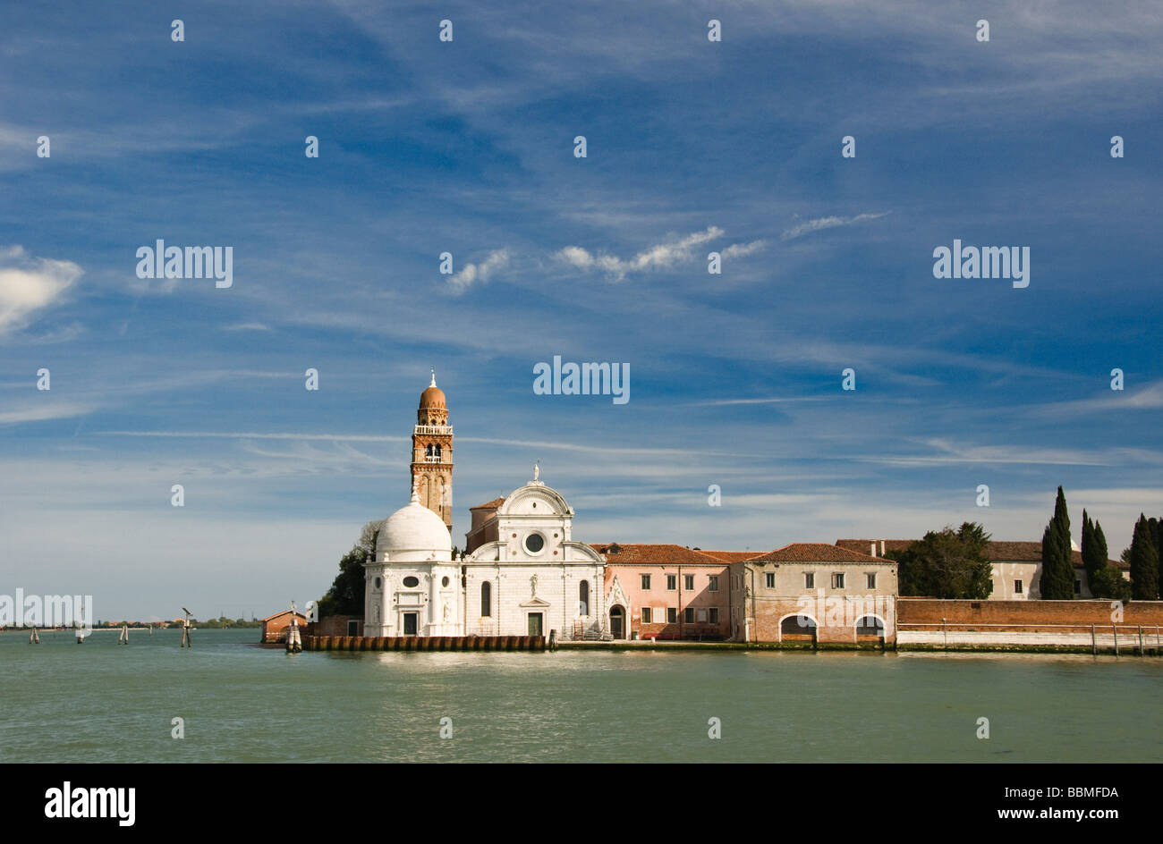 Church on San Michele island Venice Italy Stock Photo - Alamy