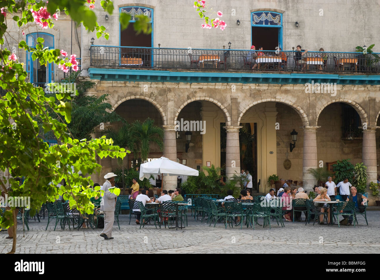Cuba, Havana. El Patio, Casa del Marques de Aguas Claras, Plaza de la Catedral, Havana Stock Photo