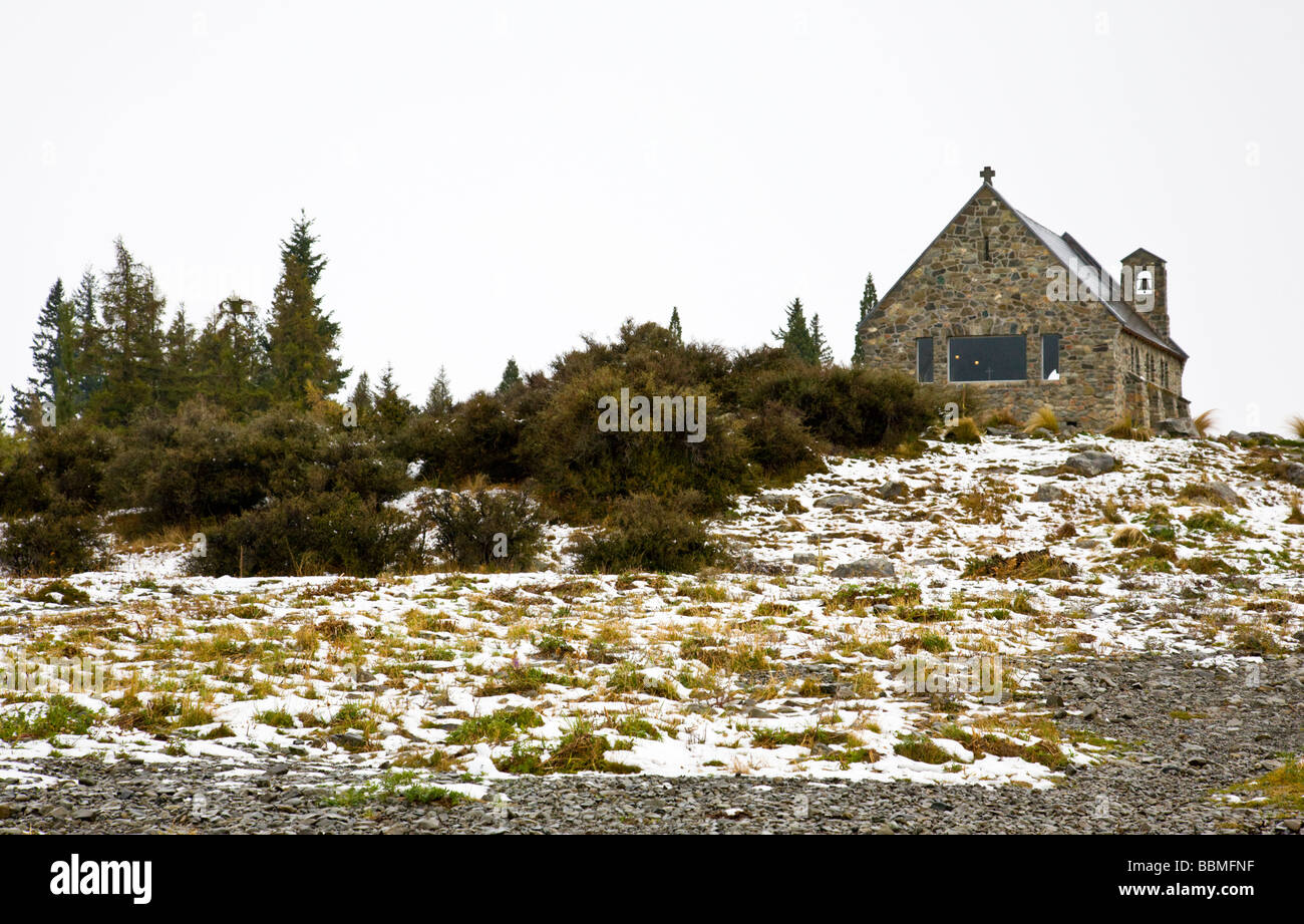 Church of the Good Shepherd Lake Tekapo South Island New Zealand Stock Photo