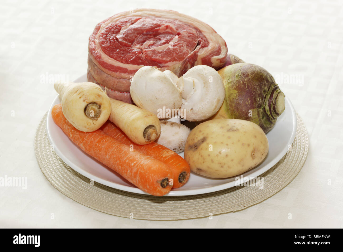 Pot Roast Beef Joint with Vegetables Stock Photo Alamy
