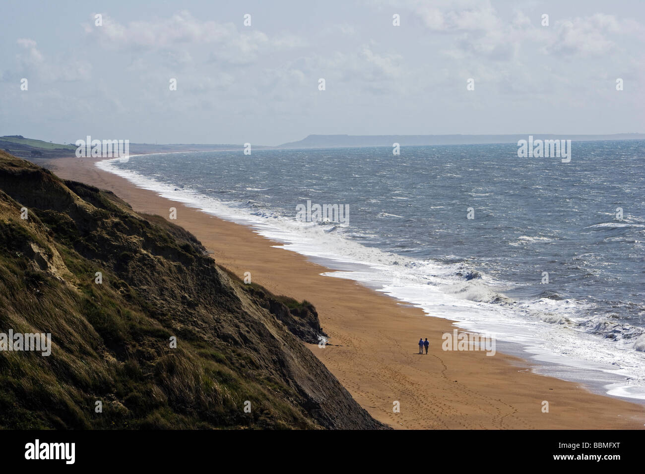 England, West Dorset, Burton Bradstock. The Jurassic Coastline, a World Heritage Area offers miles of pristine beaches. Stock Photo
