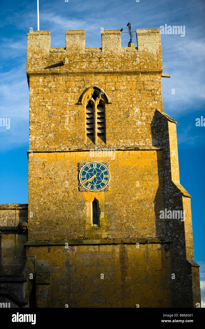 Church of St. Lawrence, Bourton-on-the-Hill, Gloucestershire, England Stock Photo