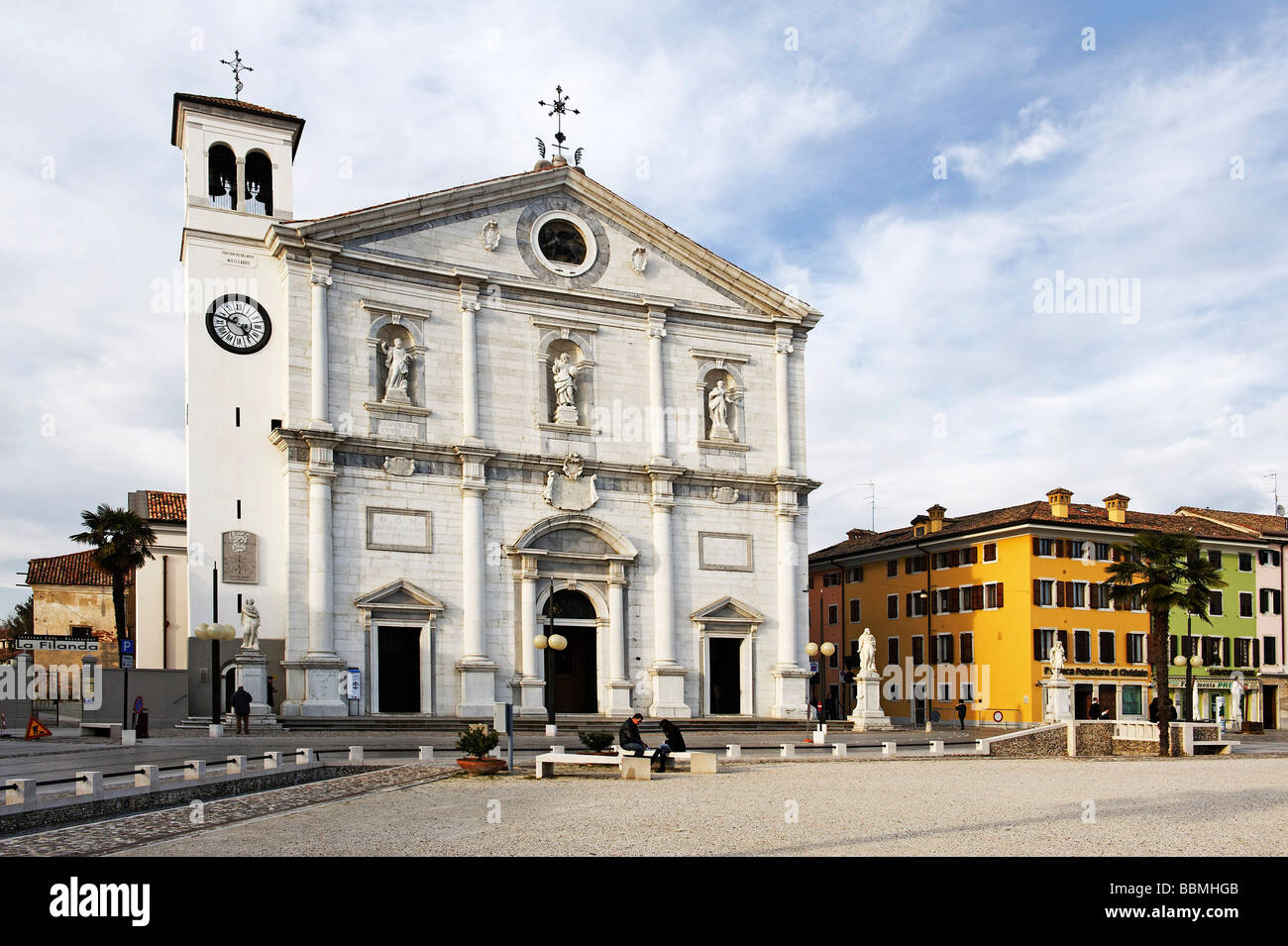 Cathedral at Piazza Grande, Palmanova, Friuli-Venezia Giulia, Italy, Europe Stock Photo