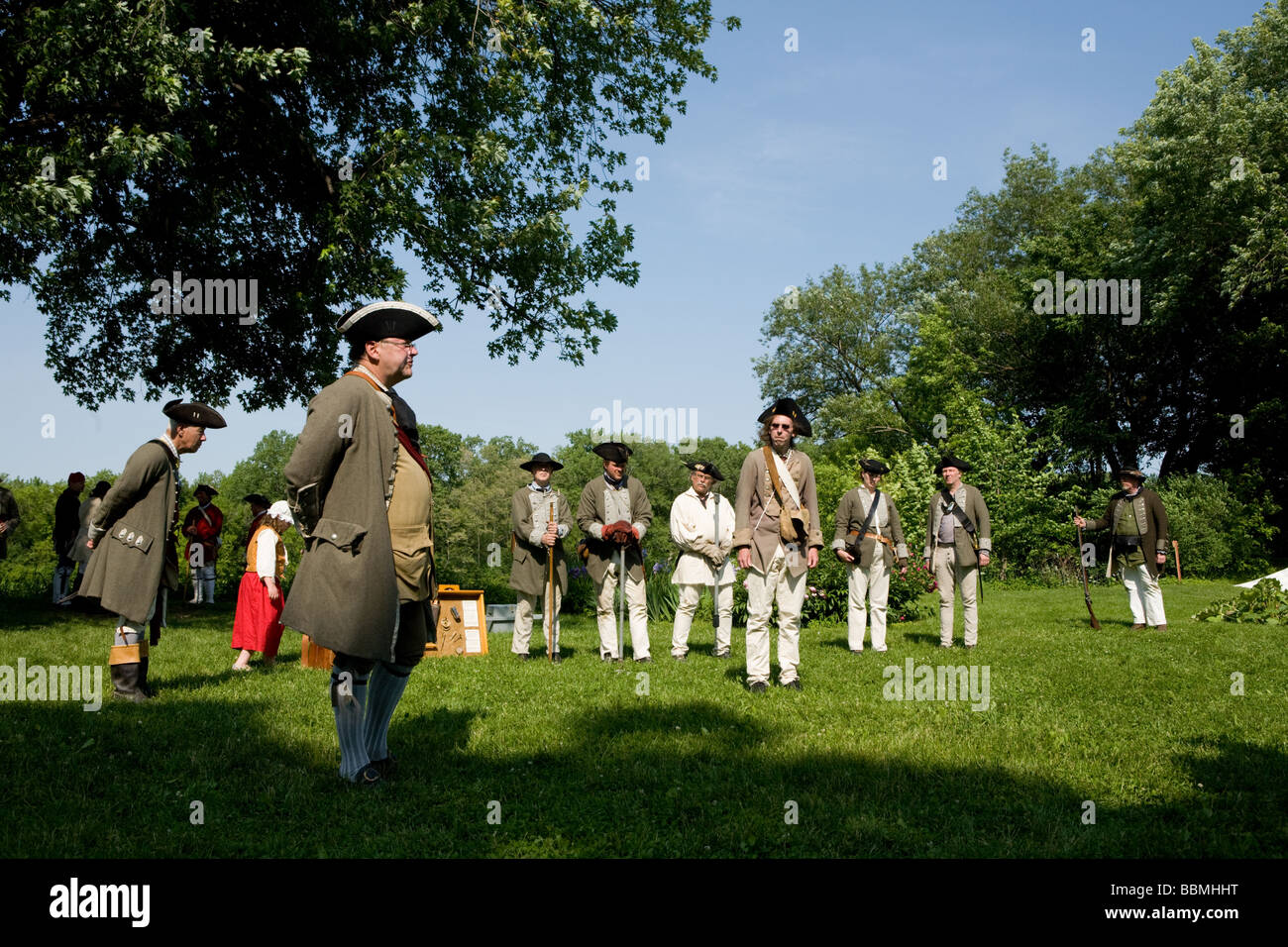 French and Indian War Reenactment at Mabee Farm Rotterdam Junction New York Mohawk Valley Schenectady County New York Stock Photo