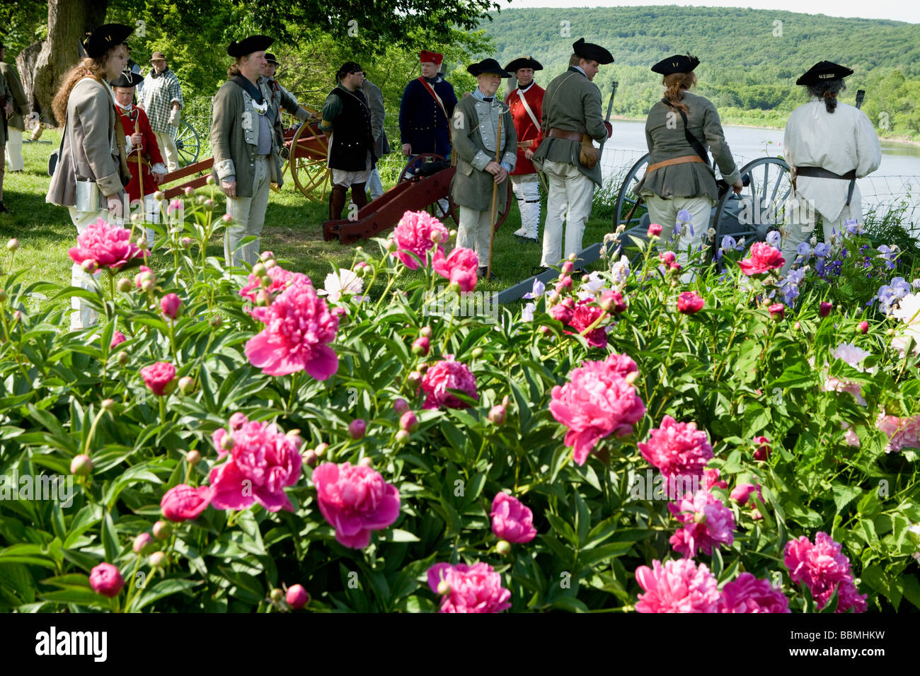 French and Indian War Reenactment at Mabee Farm Rotterdam Junction New York Mohawk Valley Schenectady County New York Stock Photo