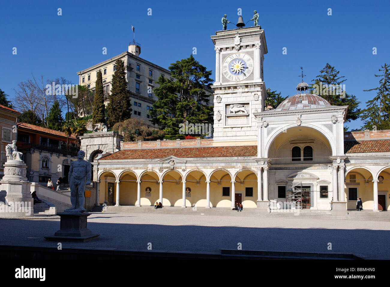 Clock tower and castle in Piazza Liberta, Udine, Friuli Venezia-Giulia,  Italy Stock Photo - Alamy