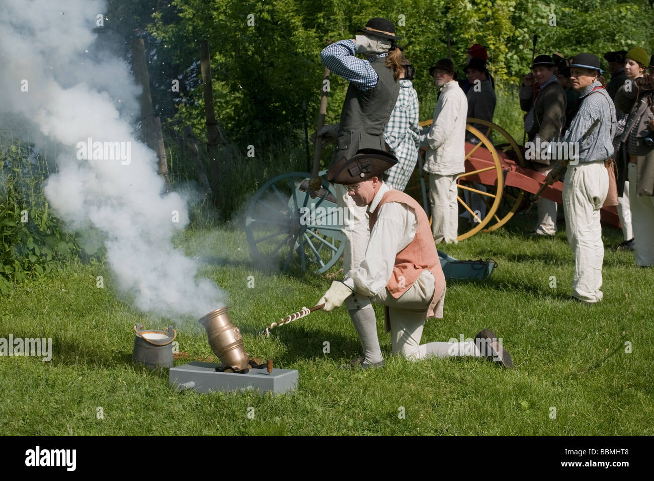 French and Indian War Reenactment at Mabee Farm Rotterdam Junction New York Mohawk Valley Schenectady County New York Stock Photo