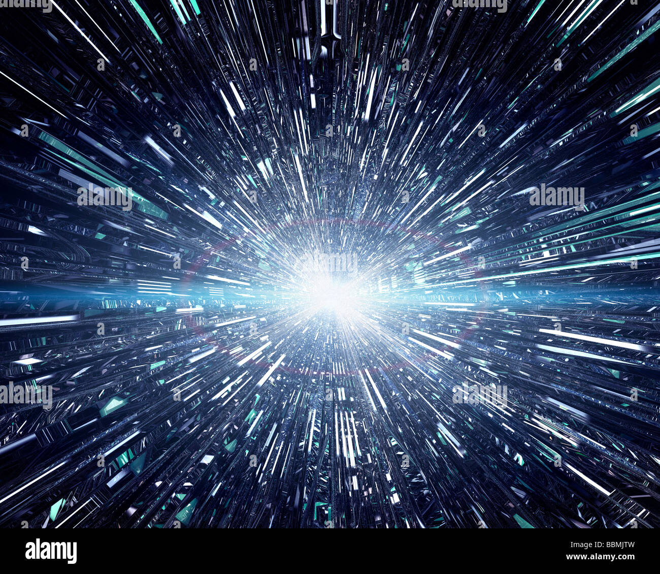 Abstract light beam pattern (Digital Composite Stock Photo Alamy