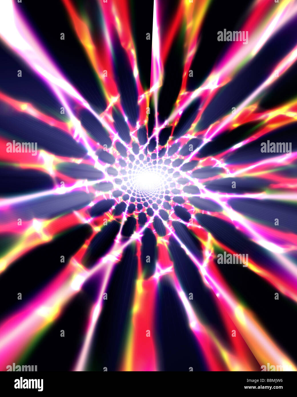 Abstract light beam pattern (Digital Composite Stock Photo Alamy