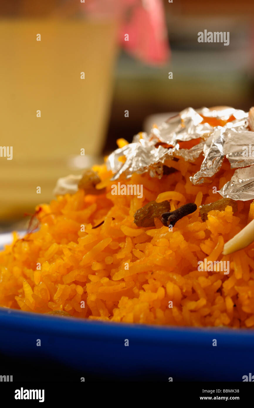 Meetha Rice Meethe Chawal is a sweet rich dish in which rice cooked with grated ...