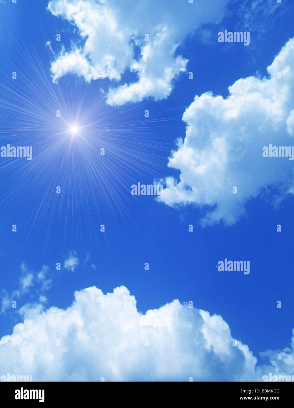 View of sun rays (digital composite Stock Photo - Alamy