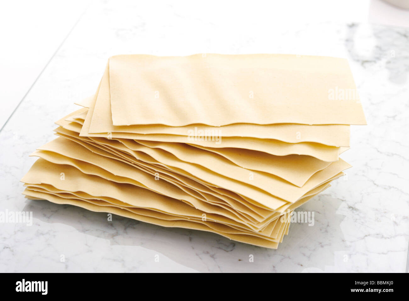 Pasta sheets, raw Stock Photo Alamy