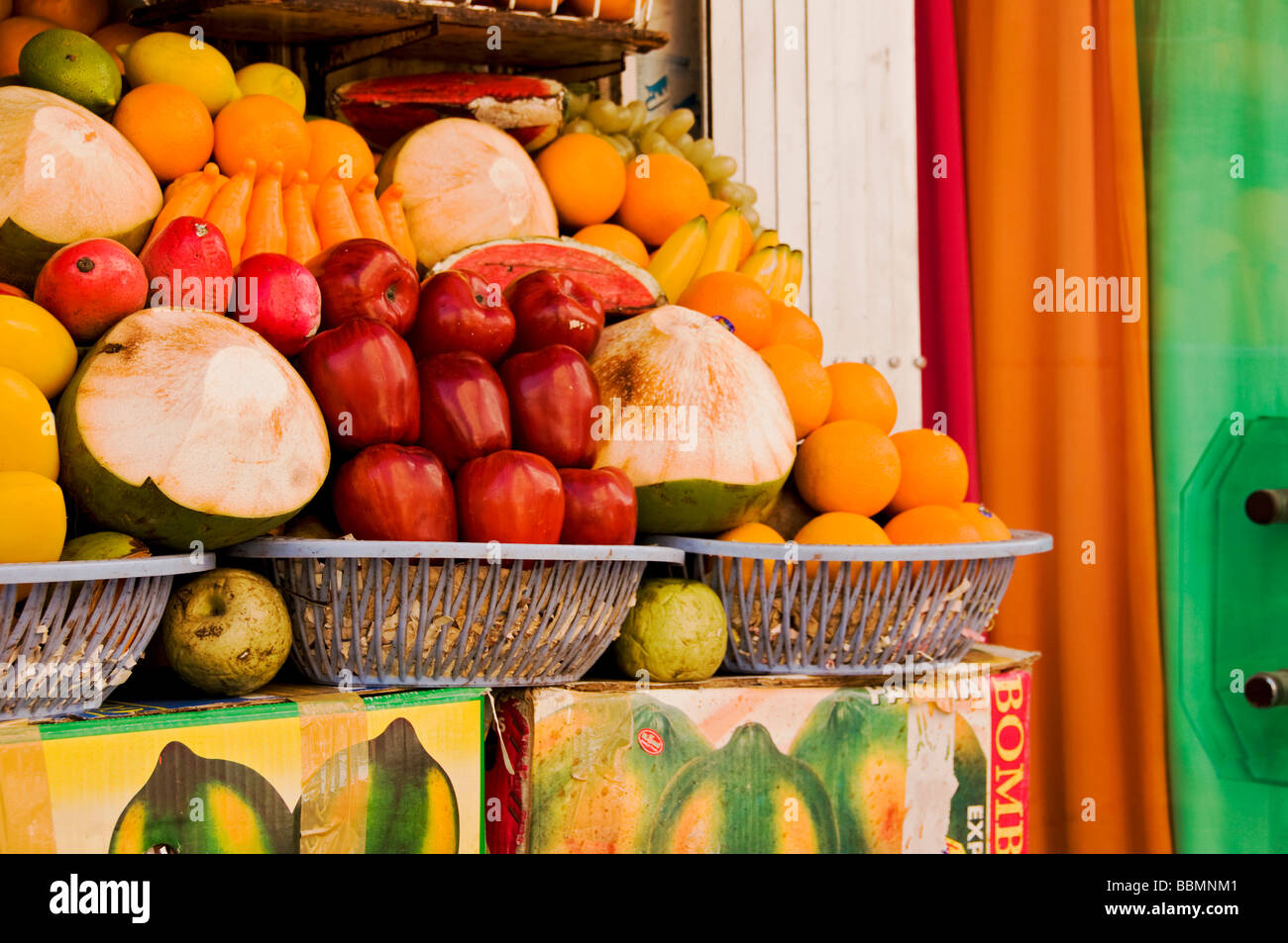 Fruits in a stall Deira Dubai Stock Photo Alamy