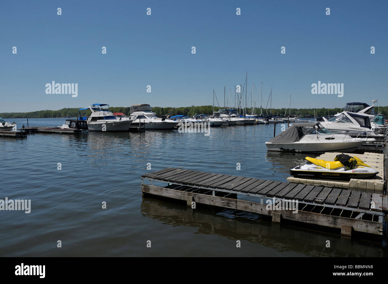 Marina on Sodus Bay in NY USA Stock Photo Alamy