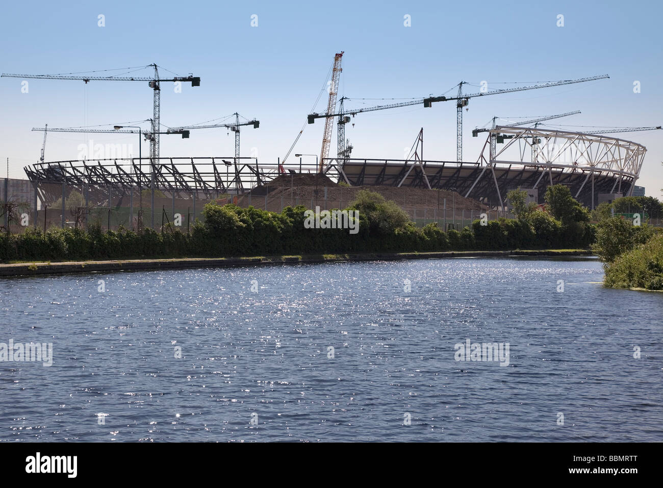 the 2012 olympic stadium under construction in Stratford, London, June 2009 Stock Photo